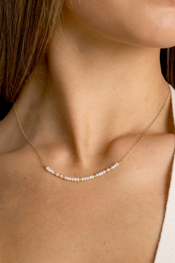 Pearl Bar Necklace - Mickey Lynn