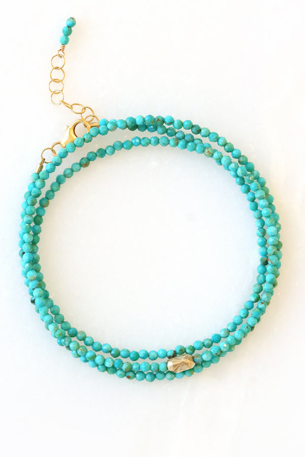 Turquoise Wrap Bracelet - Mickey Lynn