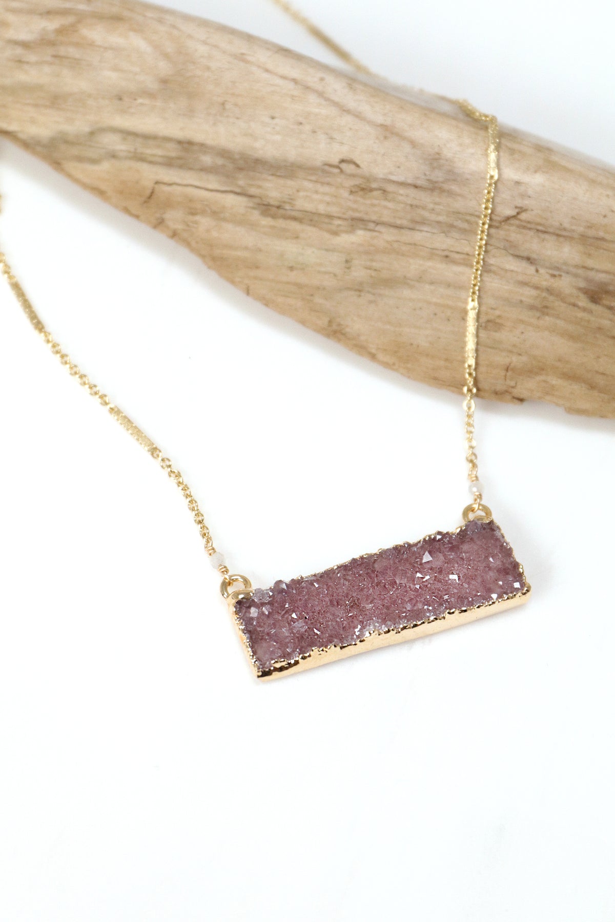 Peace Is The Path Druzy Necklace