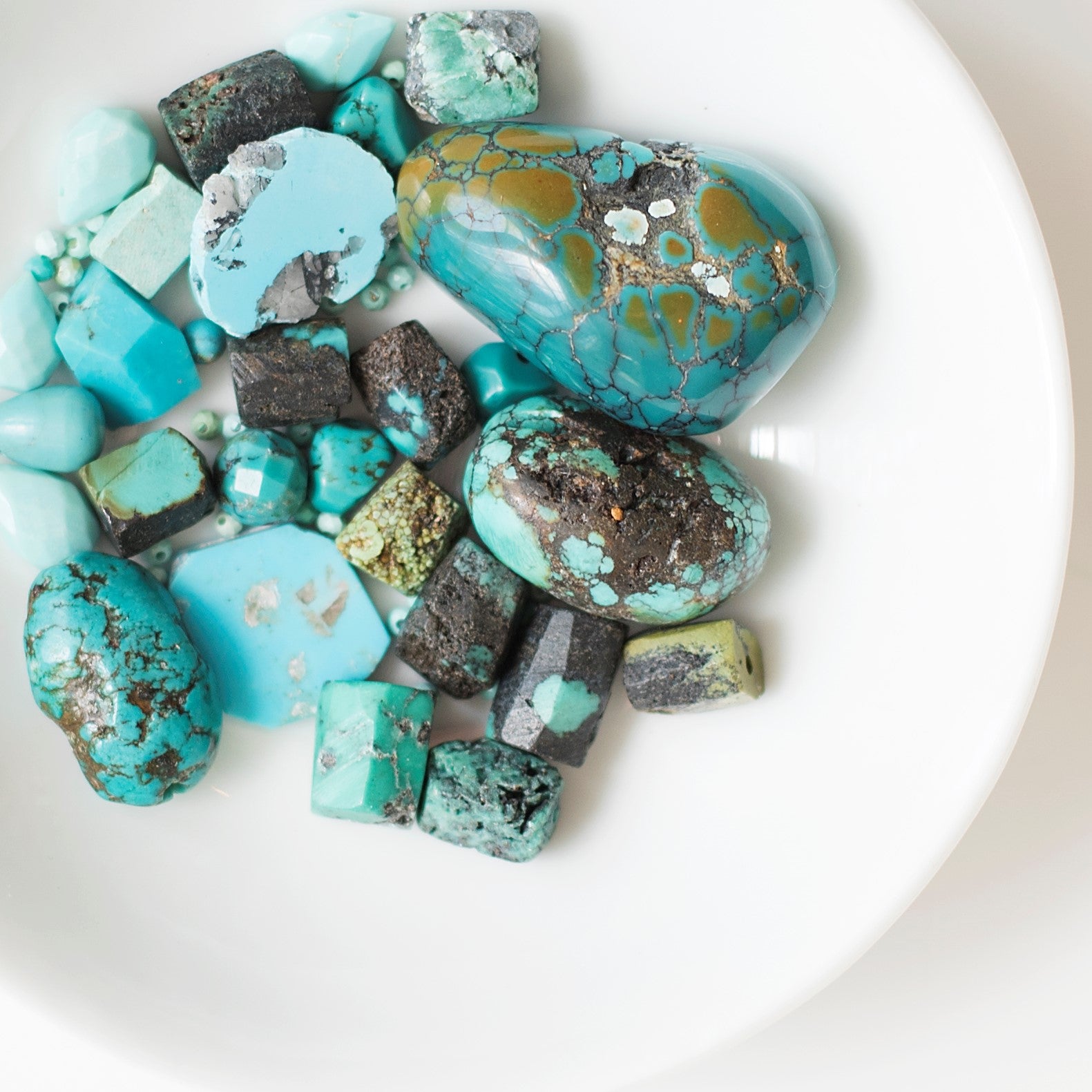 Turquoise Treasured by virtually every ancient culture, turquoise remains highly sought after for its vivid color, rich historical significance, and famed healing properties. Protection and luck are two qualities said to be imparted by turquoise, and many