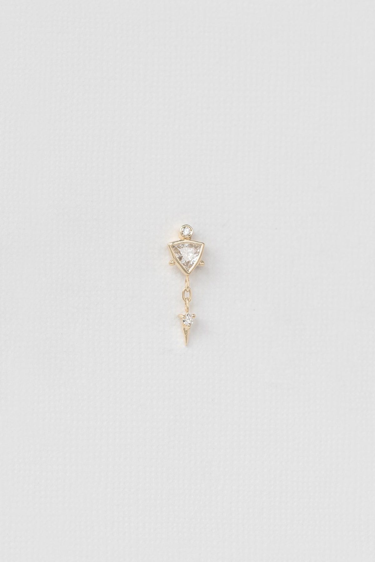 Diamond Triangle Stud Earring