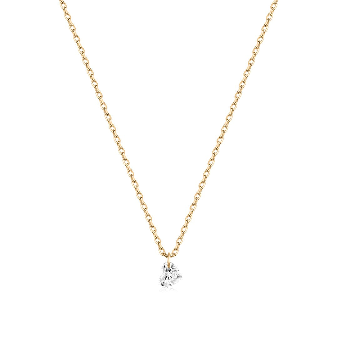 Heart-Cut Lab-Grown Diamond Pendant Necklace