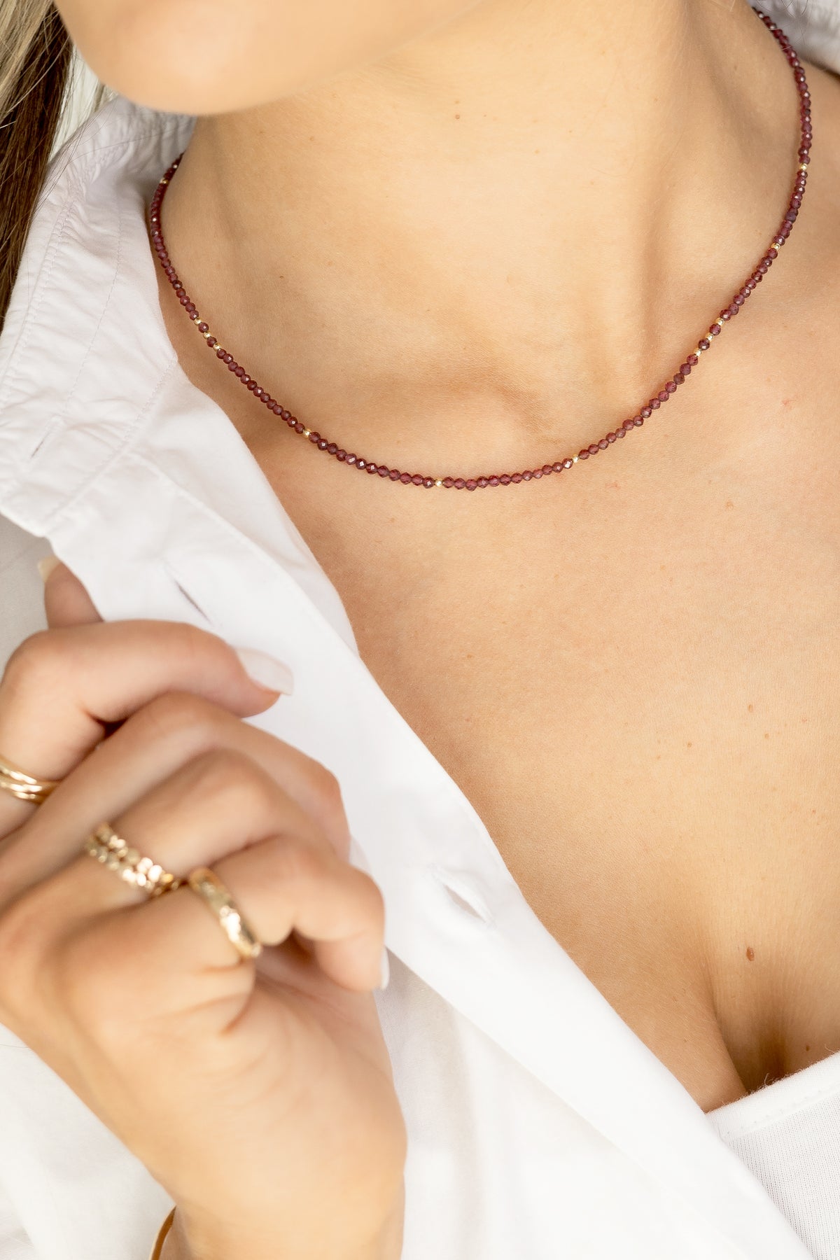 Garnet Charis Necklace