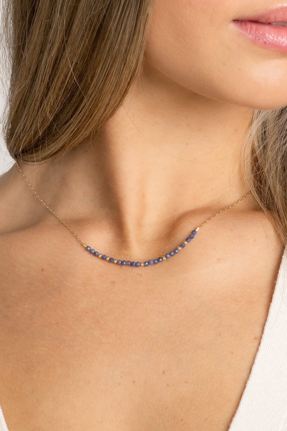 Sapphire  Bar Necklace