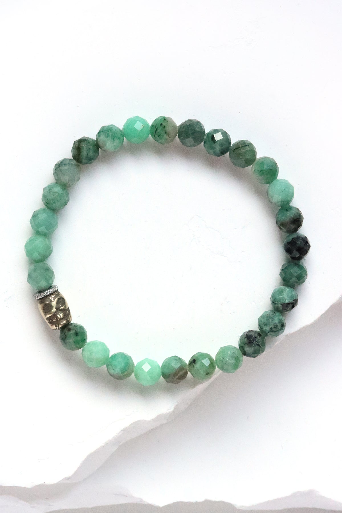 Emerald Calavera Bracelet