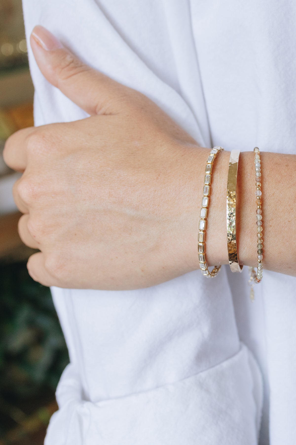 Emerald Cut Lab Diamond Tennis Bracelet
