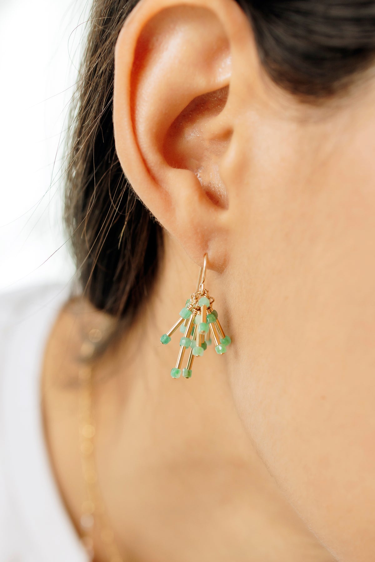 Emerald Starburst Earrings