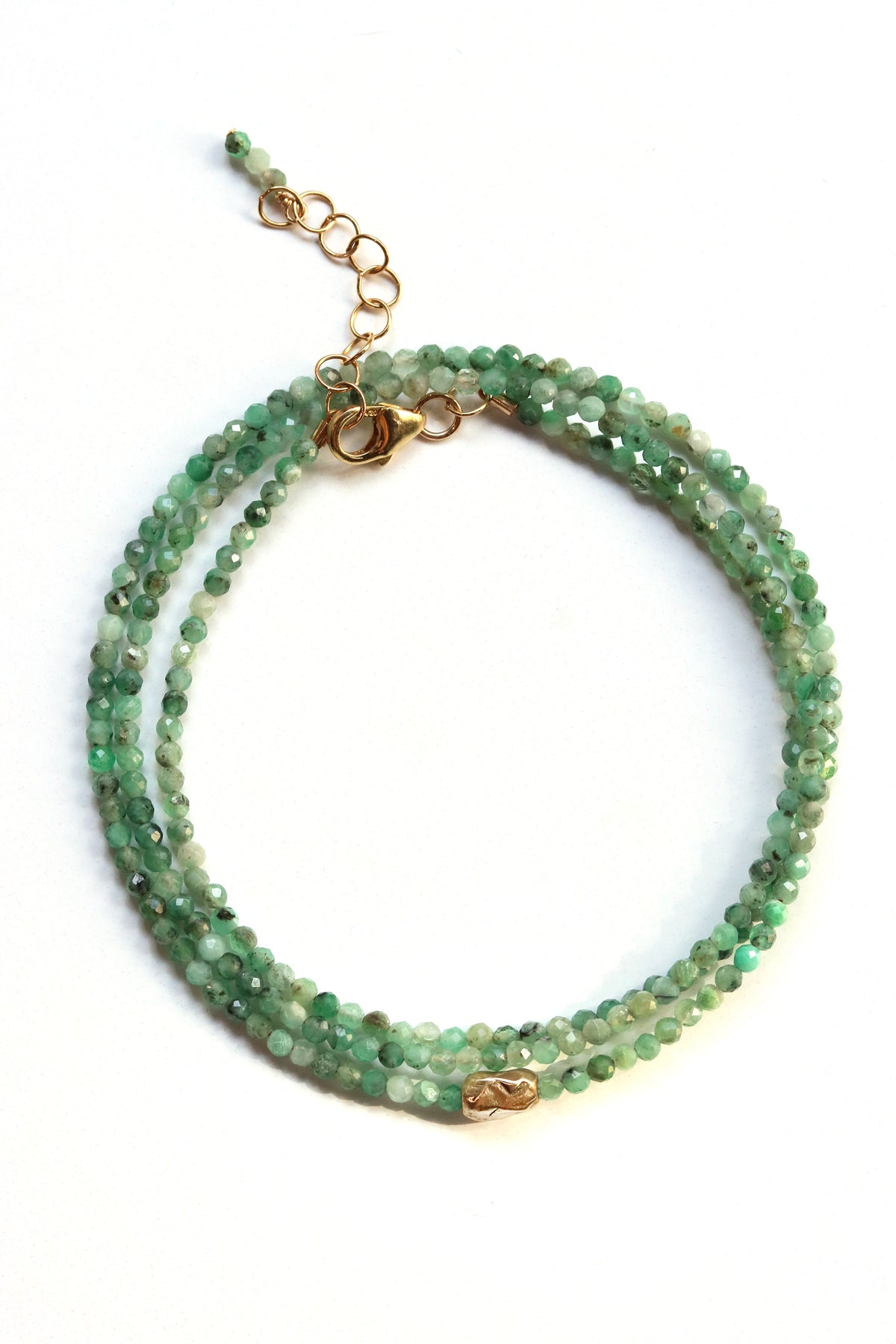 Emerald Stratus Wrap Bracelet