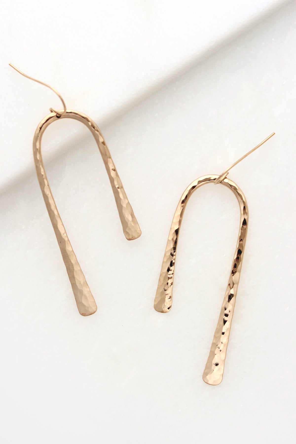 Hammered Horseshoe Earrings