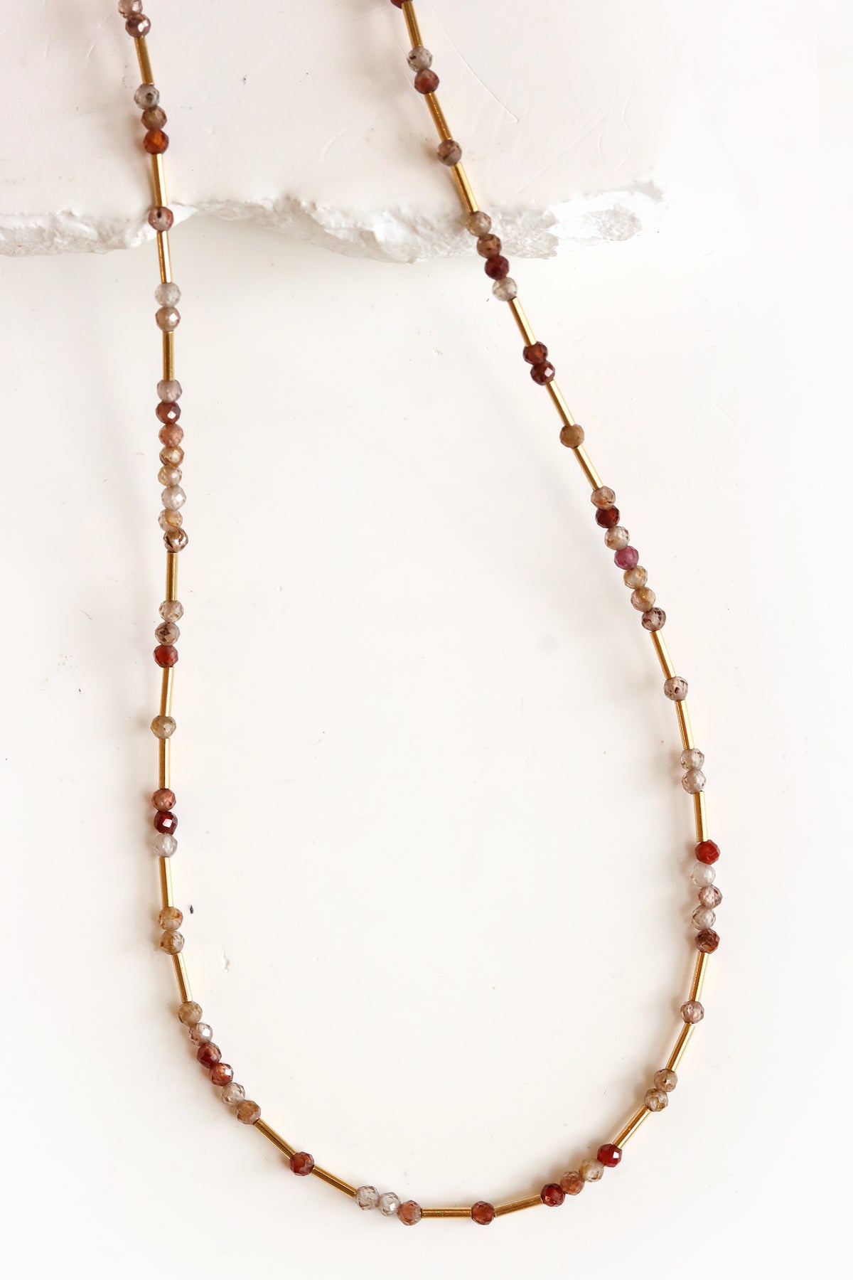 Chocolate Zircon Lariat Necklace
