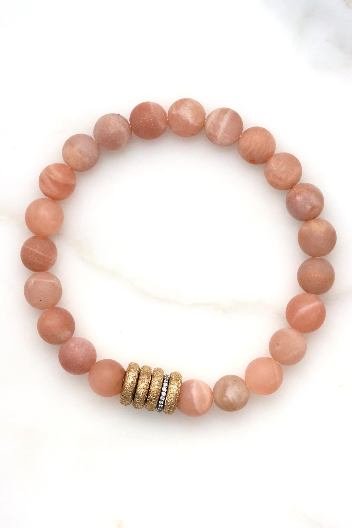 Peach Moonstone Sigma Bracelet