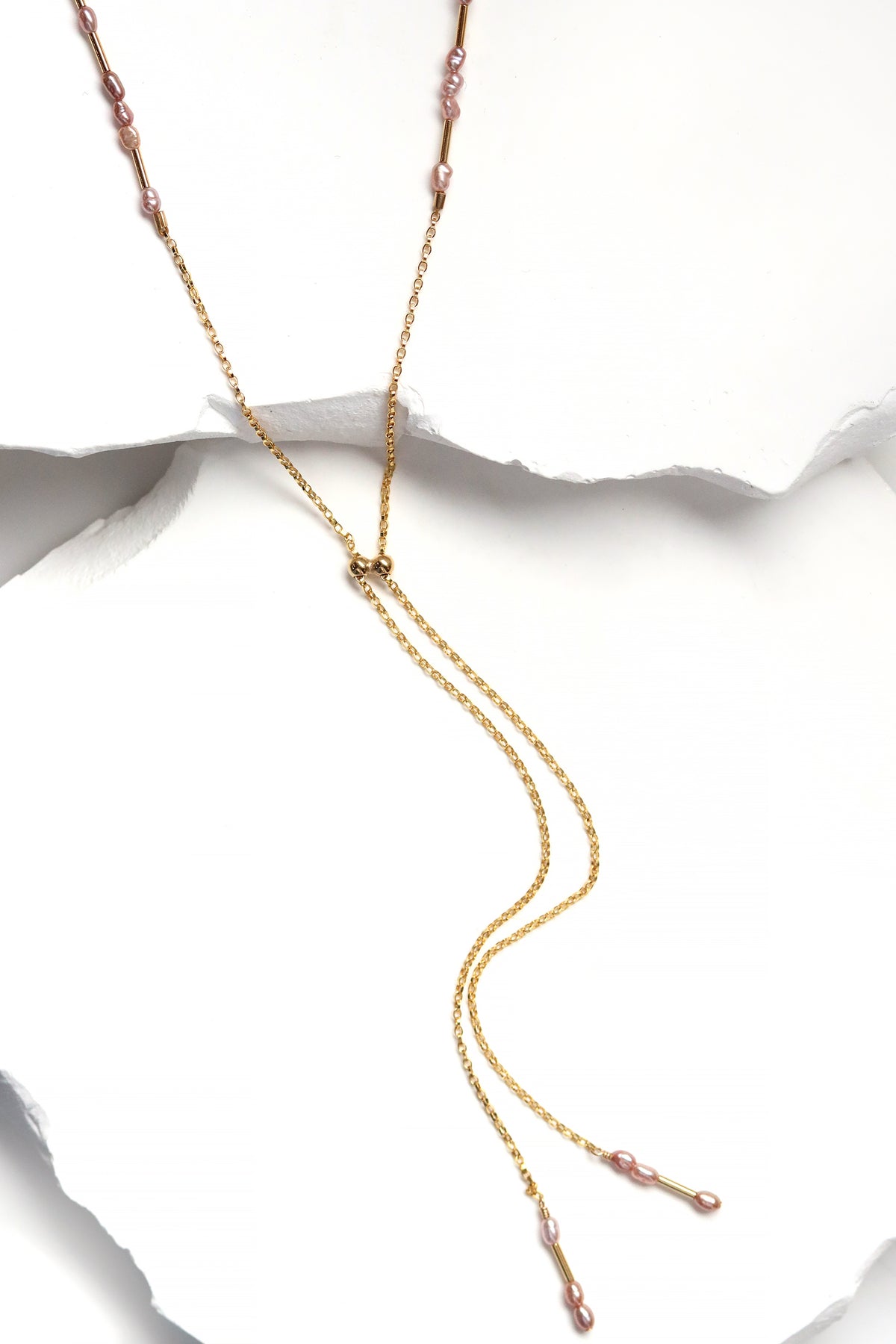 Blush Lariat Necklace