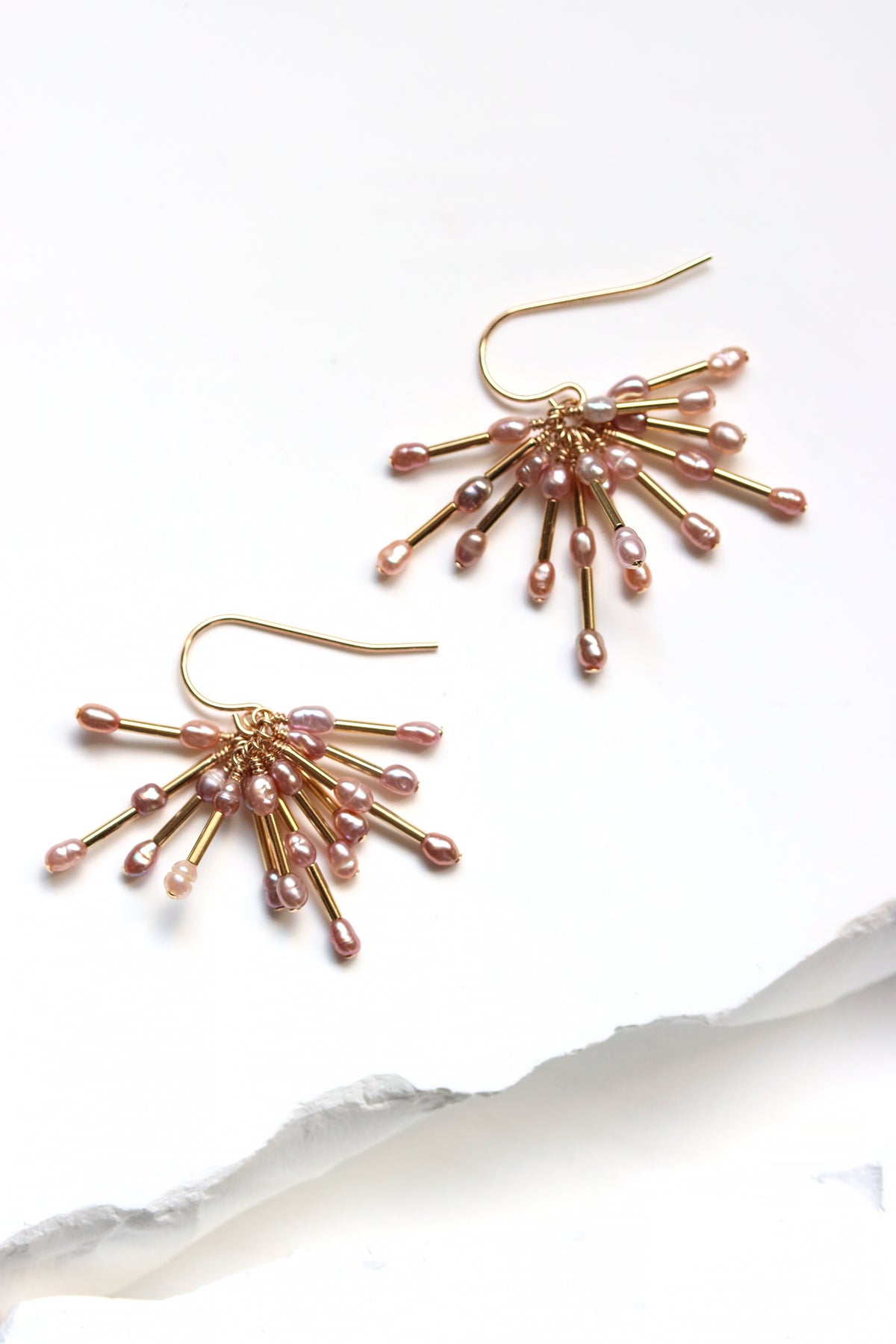 Blush Pearl Starburst Earrings