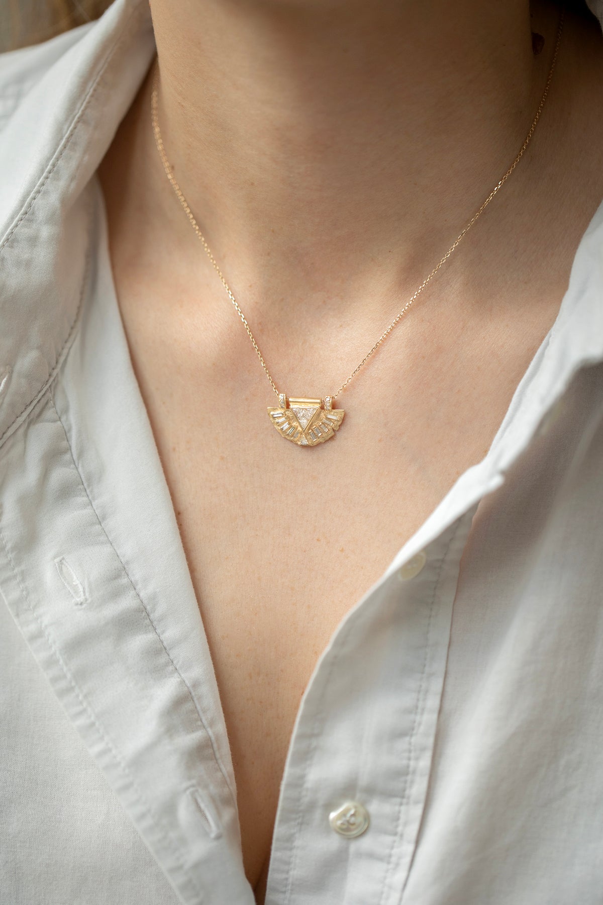 Rising Sun & Diamonds Necklace