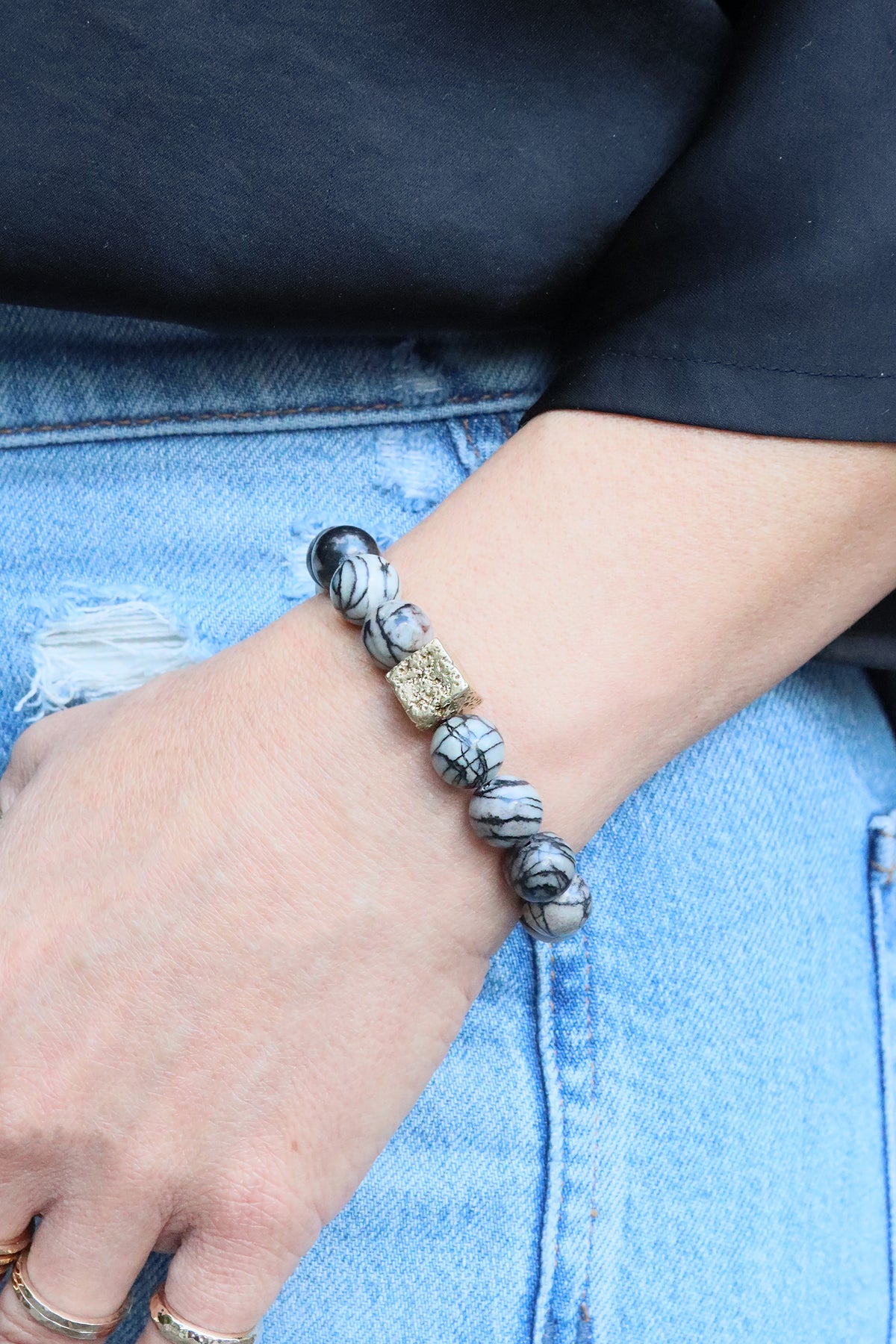 Spiderweb Jasper Canto Bracelet