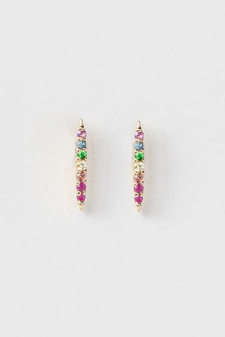 Rainbow Gemstones Sunbeams Earrings