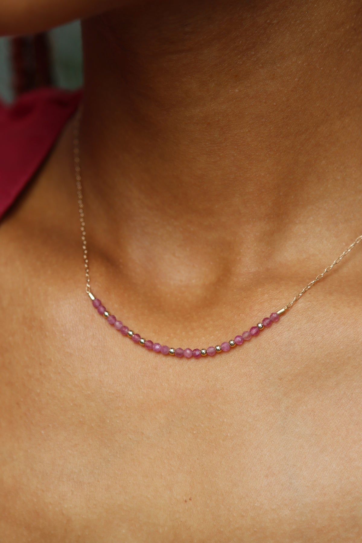Tourmaline  Bar Necklace