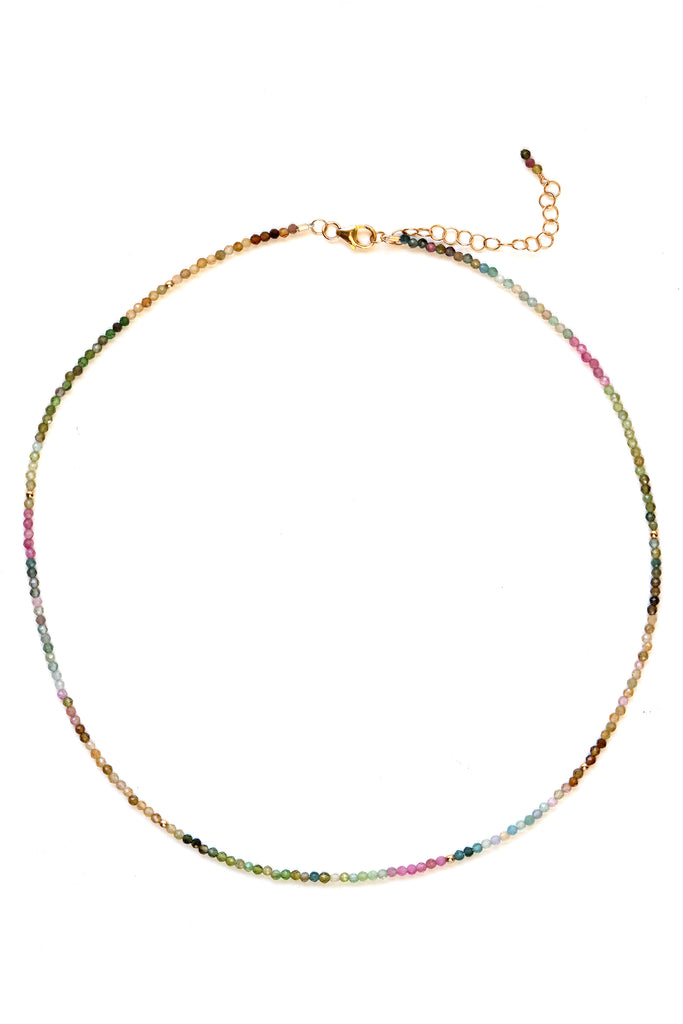 GardenQuartz × RainbowMoonstonenecklace Rainbow Tourmaline Arden Necklace - Mickey Lynn