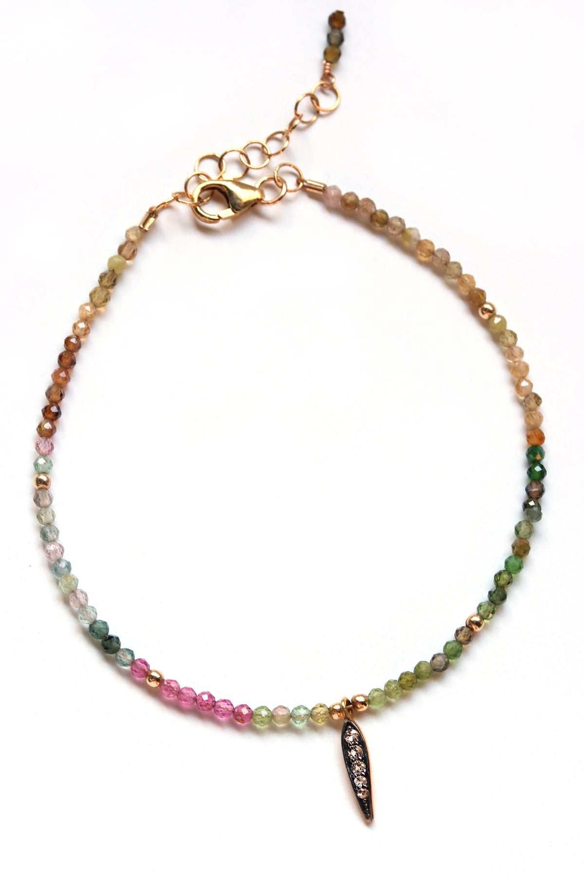 Rainbow Tourmaline Folia Bracelet