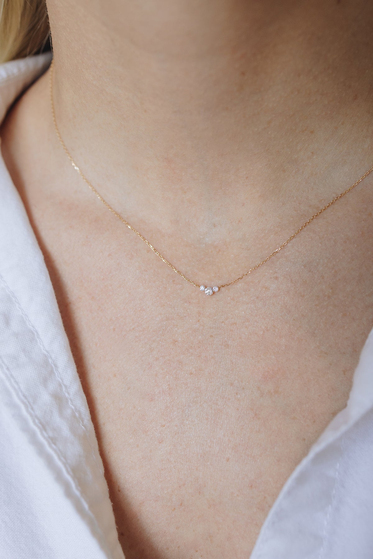 Minimal Trio Lab-Grown Diamond Pendant
