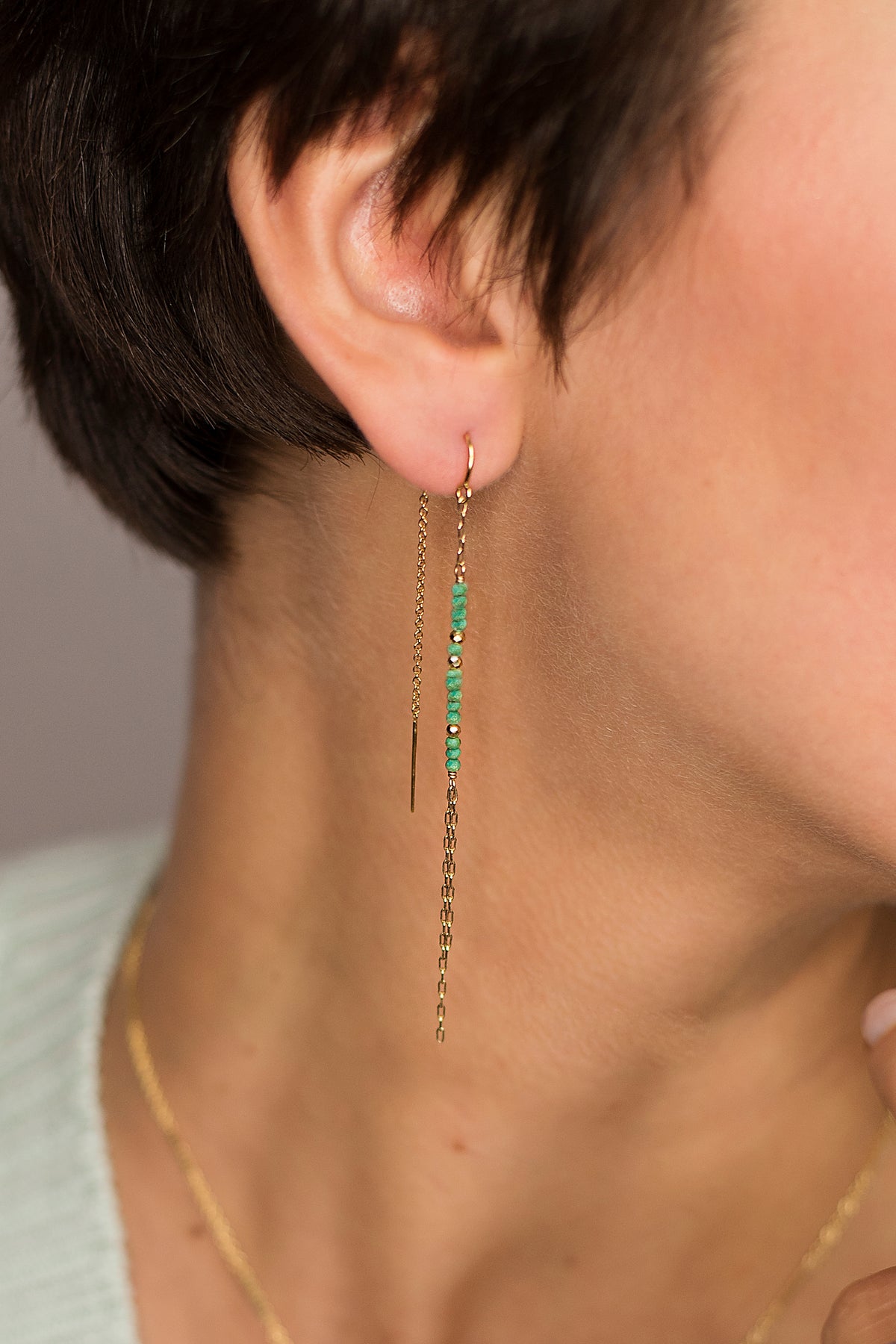 Turquoise Threader Earrings