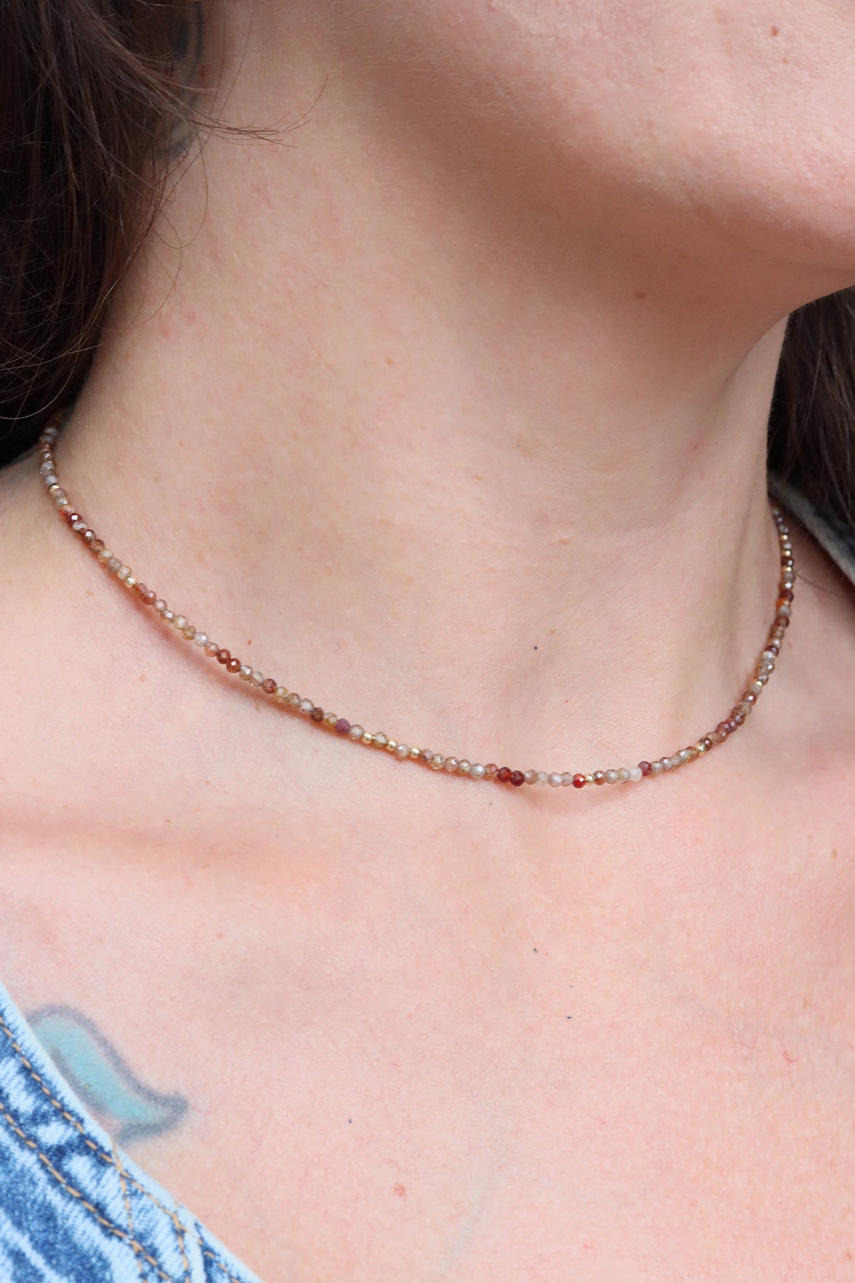 Chocolate Zircon Lena Necklace