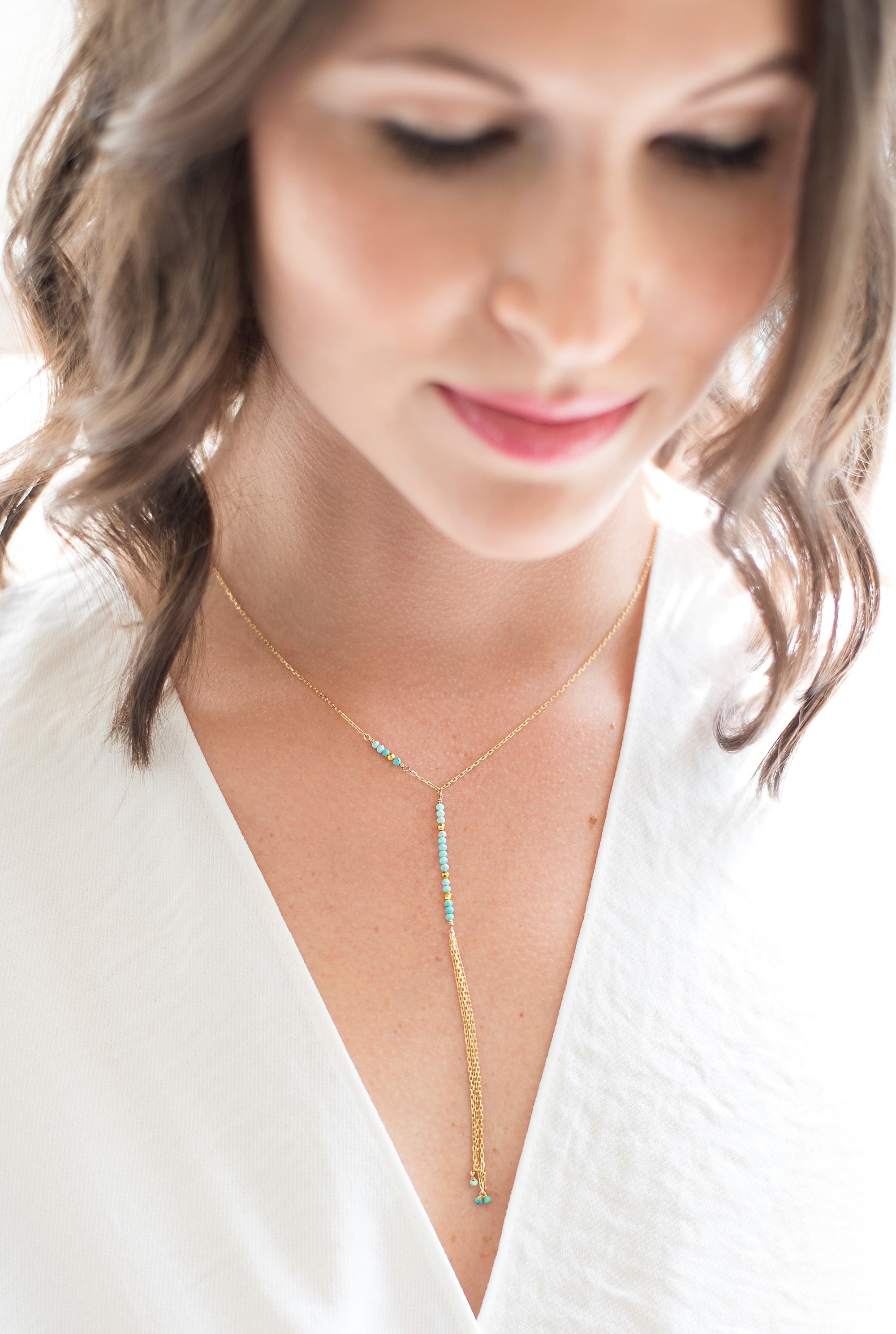 Turquoise Waterfall Necklace