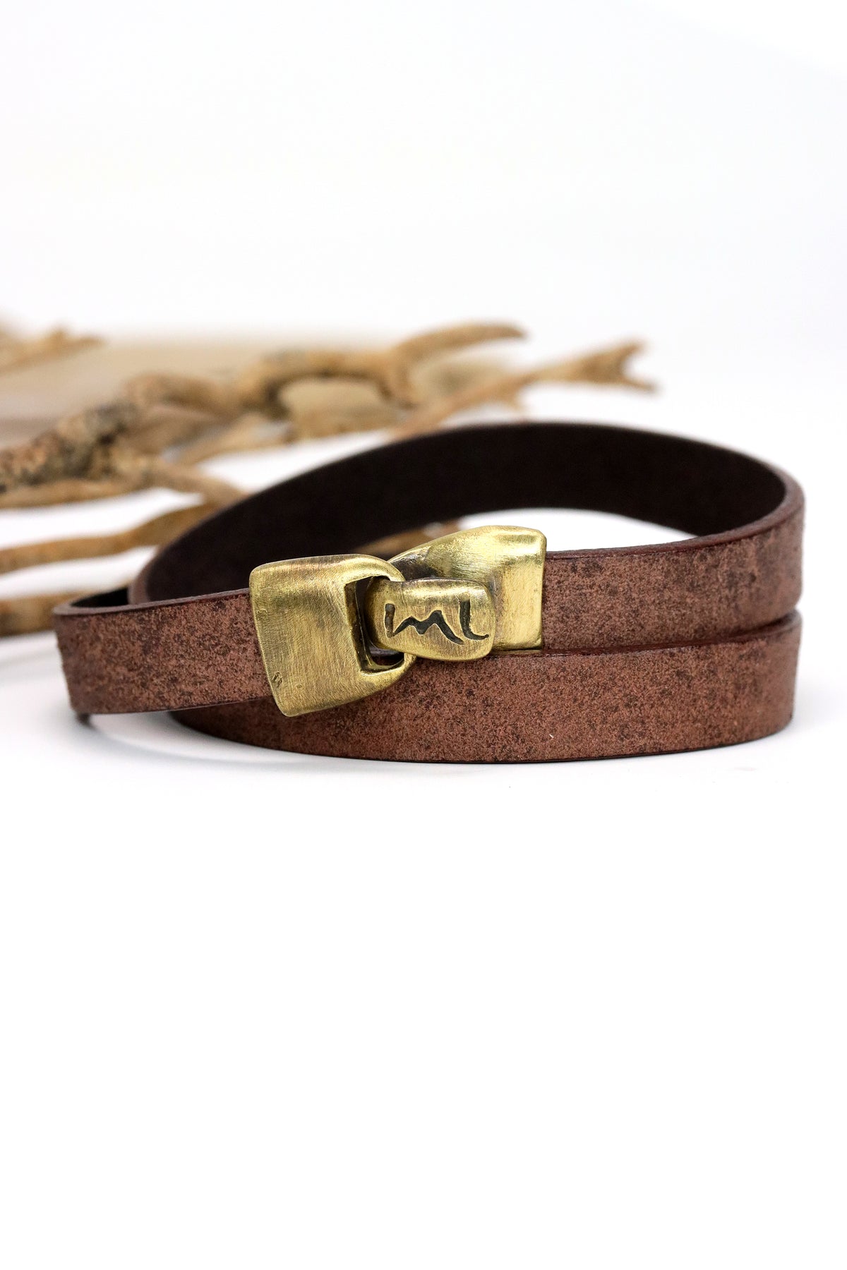 Brown Leather Delta Wrap