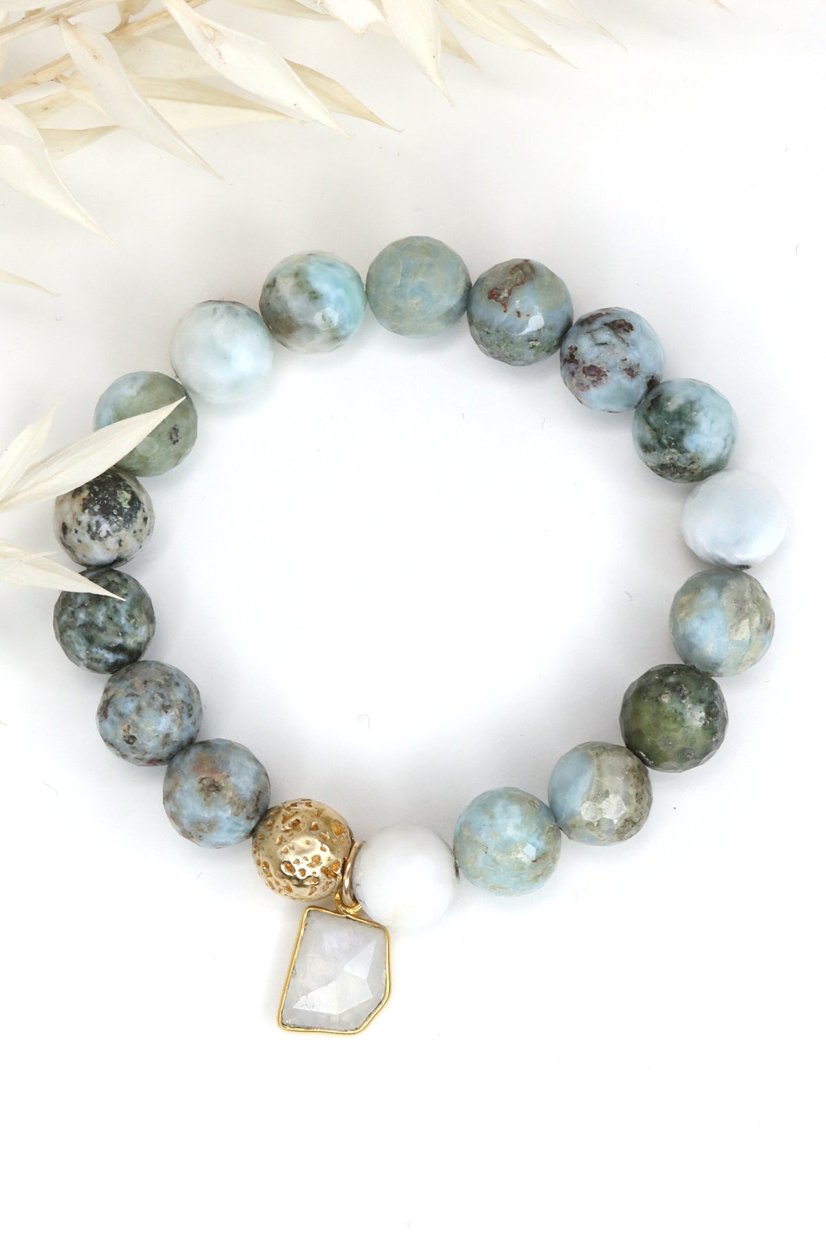 Larimar and Moonstone Andante Bracelet