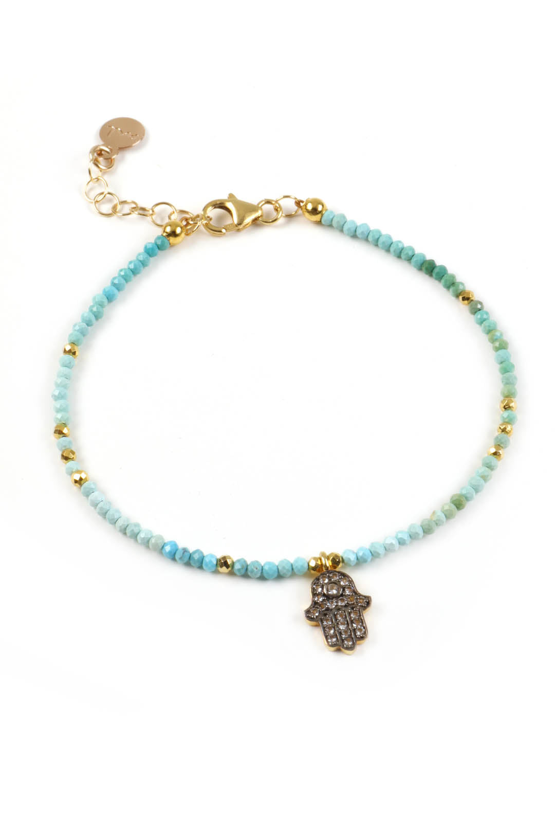 Turquoise Hamsa Pavé Bracelet
