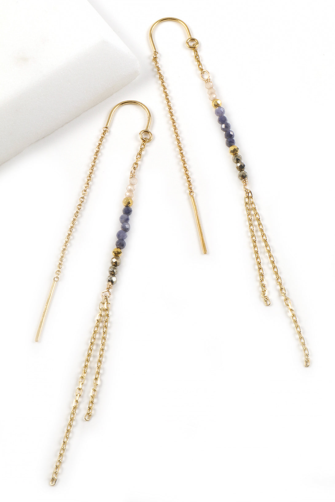 Sapphire Threader Earrings