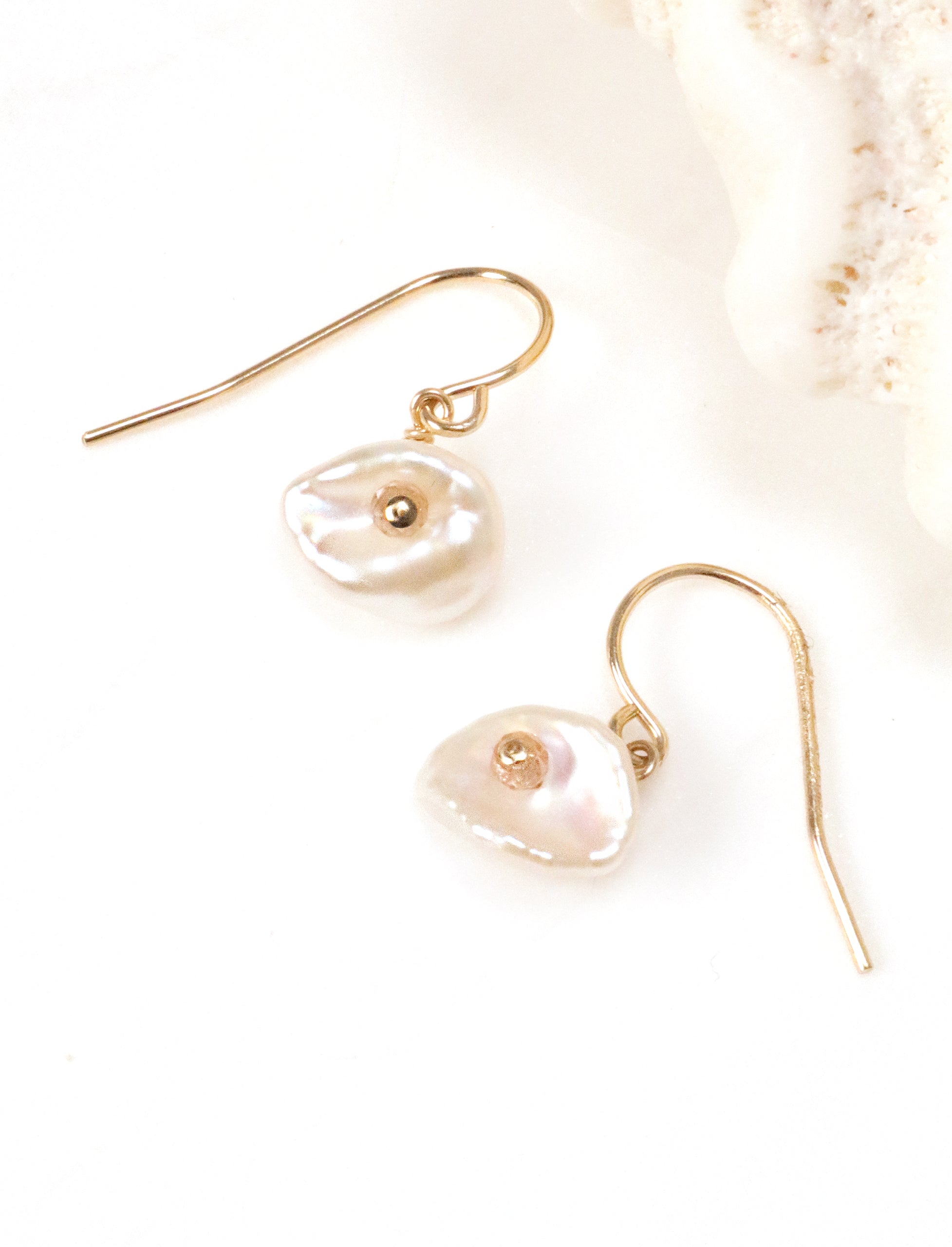 Petite Keshi Pearl Earrings