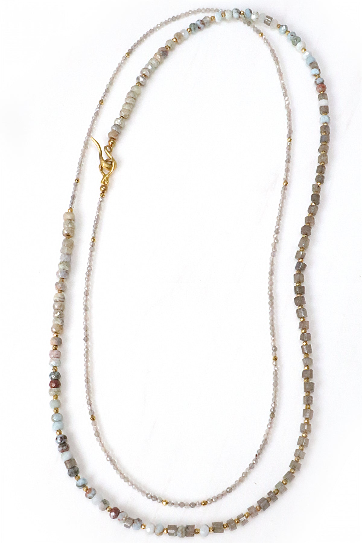 Labradorite and Larimar Layering Necklace