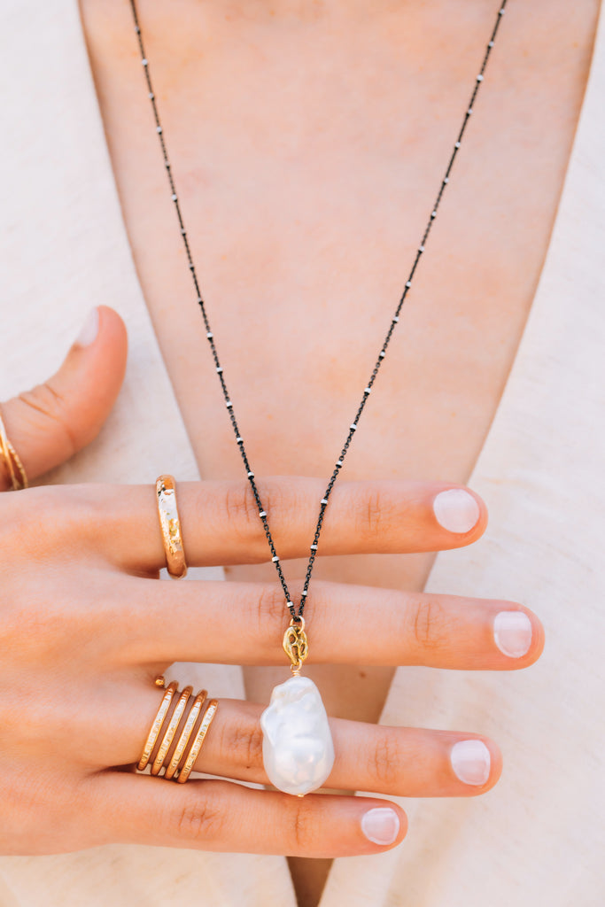ネックレス・ペンダント Monday Edition / [MJxME] Baroque Pearl String Necklace Baroque Pearl Pendant Necklace, Toggle Clasp Pearl Necklace