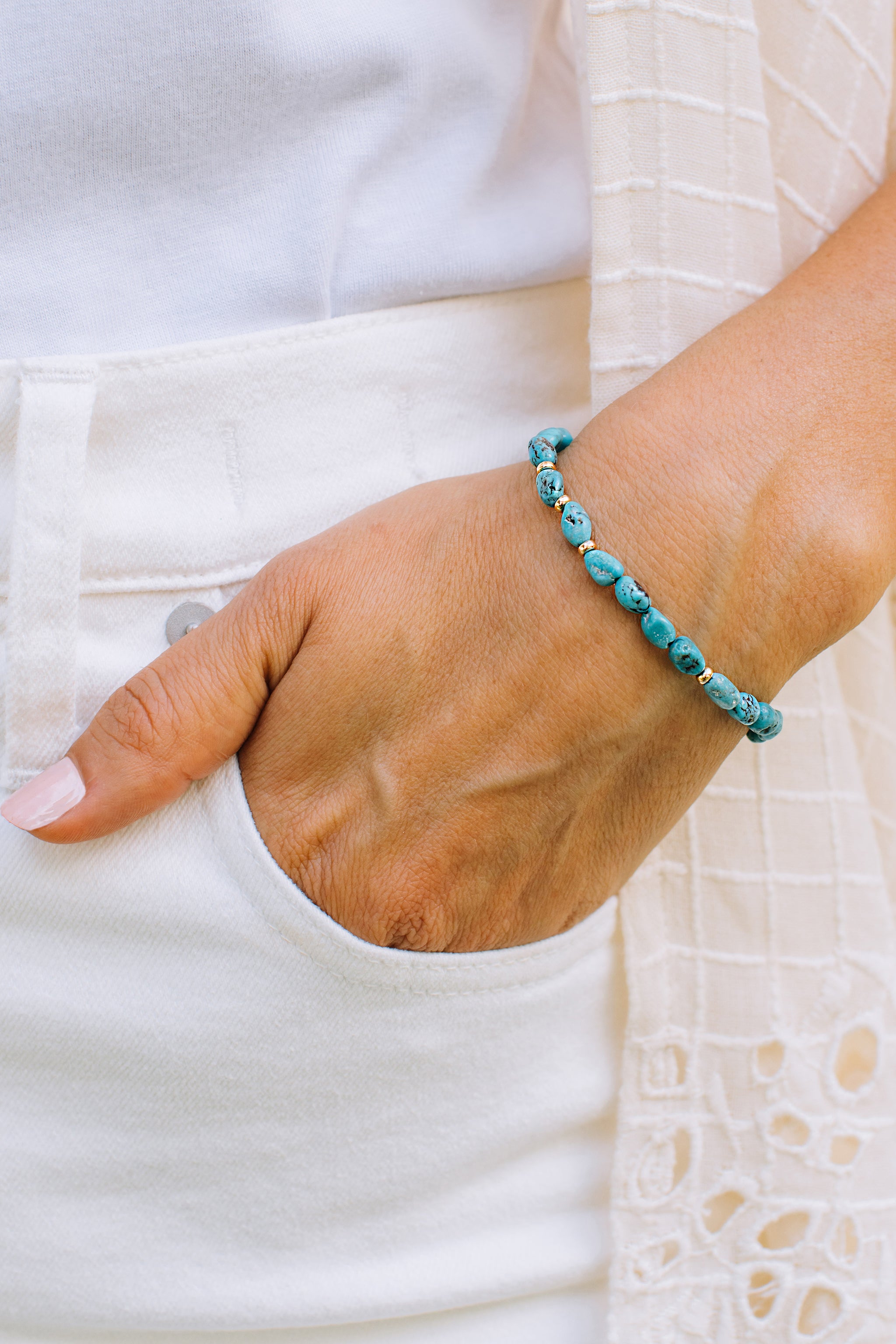 Turquoise store nugget bracelet