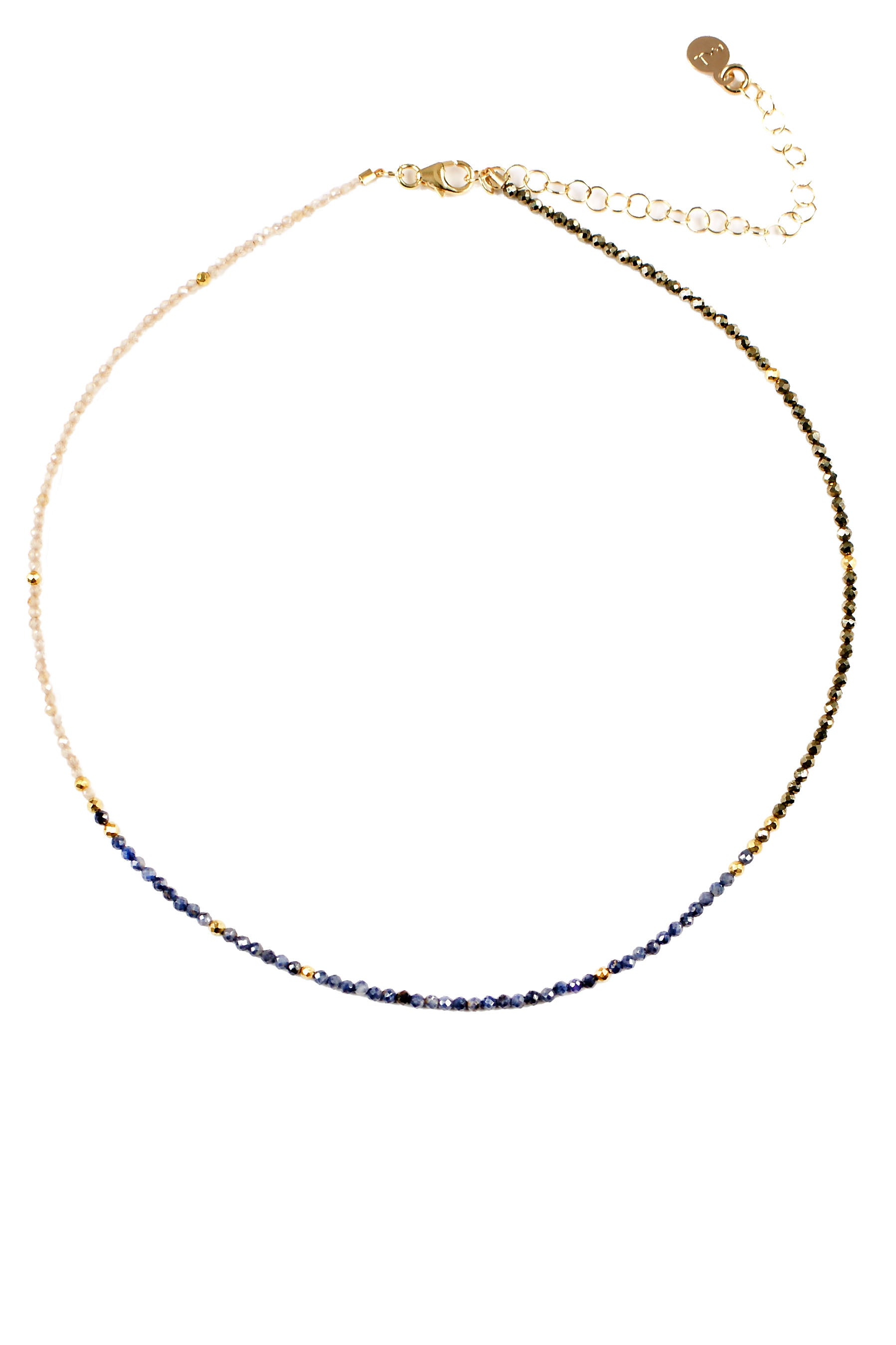 Sapphire Pyrite Necklace