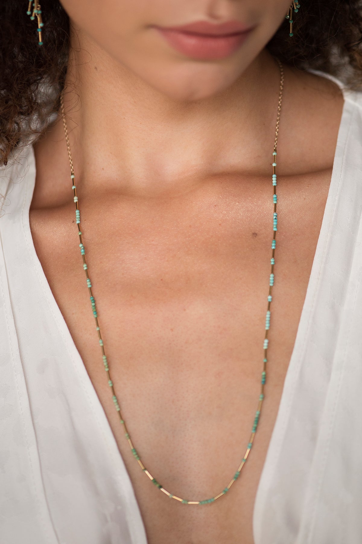 Turquoise Lariat Necklace