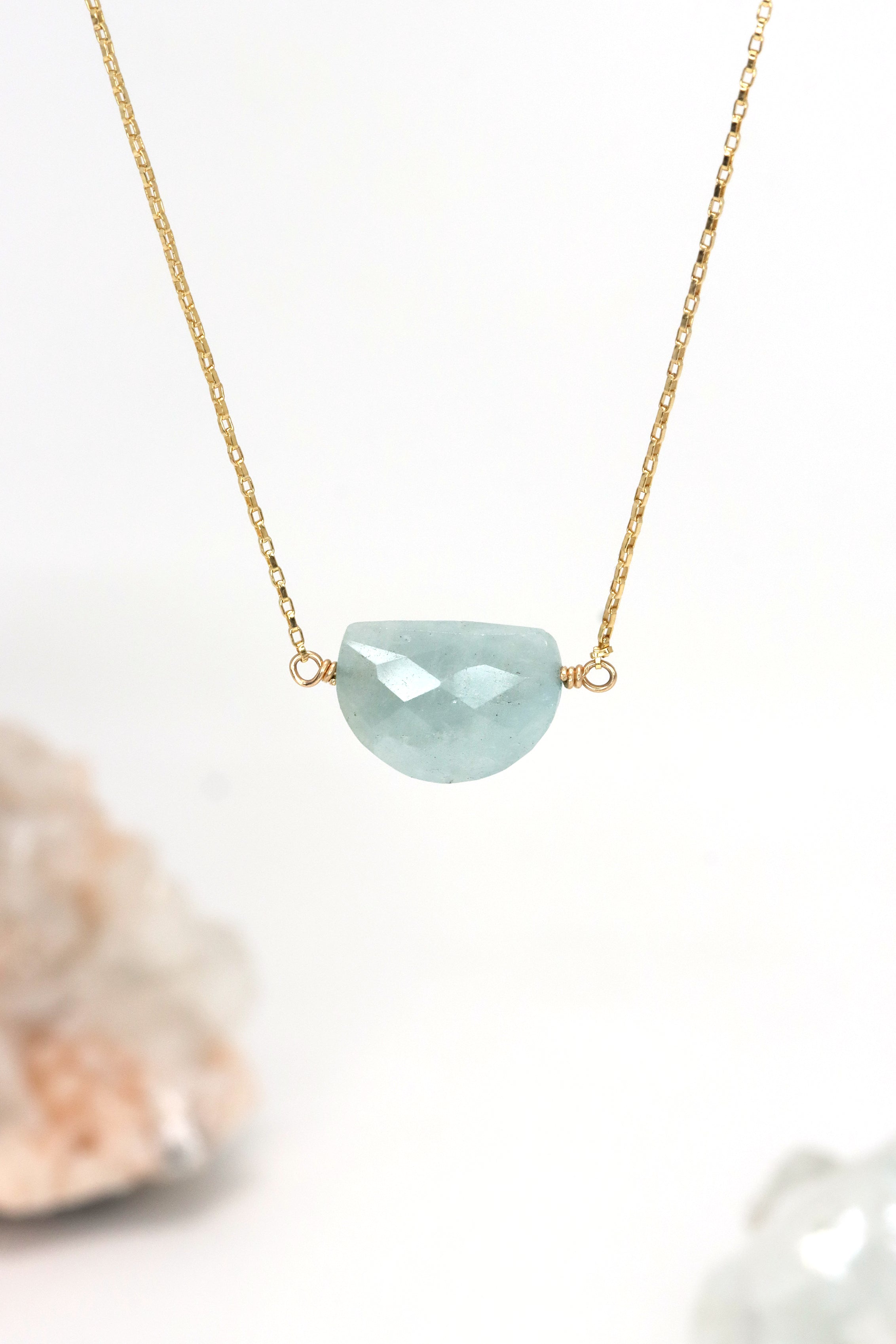 Aqua stone necklace shop